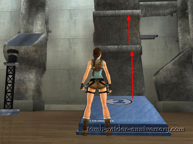 Tomb Raider Anniversary Manor Walkthrough Secrets - Gym - Go to the second marker