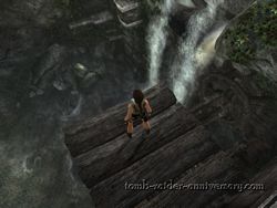 Tomb Raider Anniversary Screenshot Lost Valley waterfall from the top
